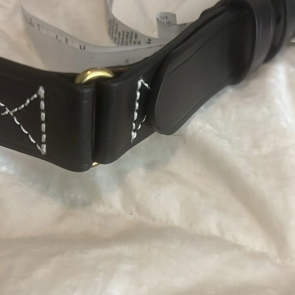 Banana Republic women’s Size XL Mesa embroidered leather belt black